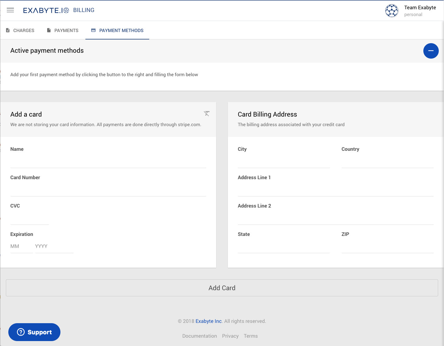 Add new Payment Method