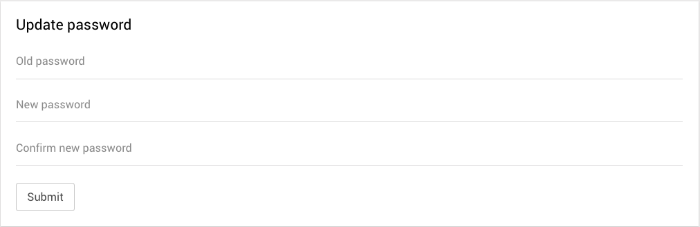 Update Account Password