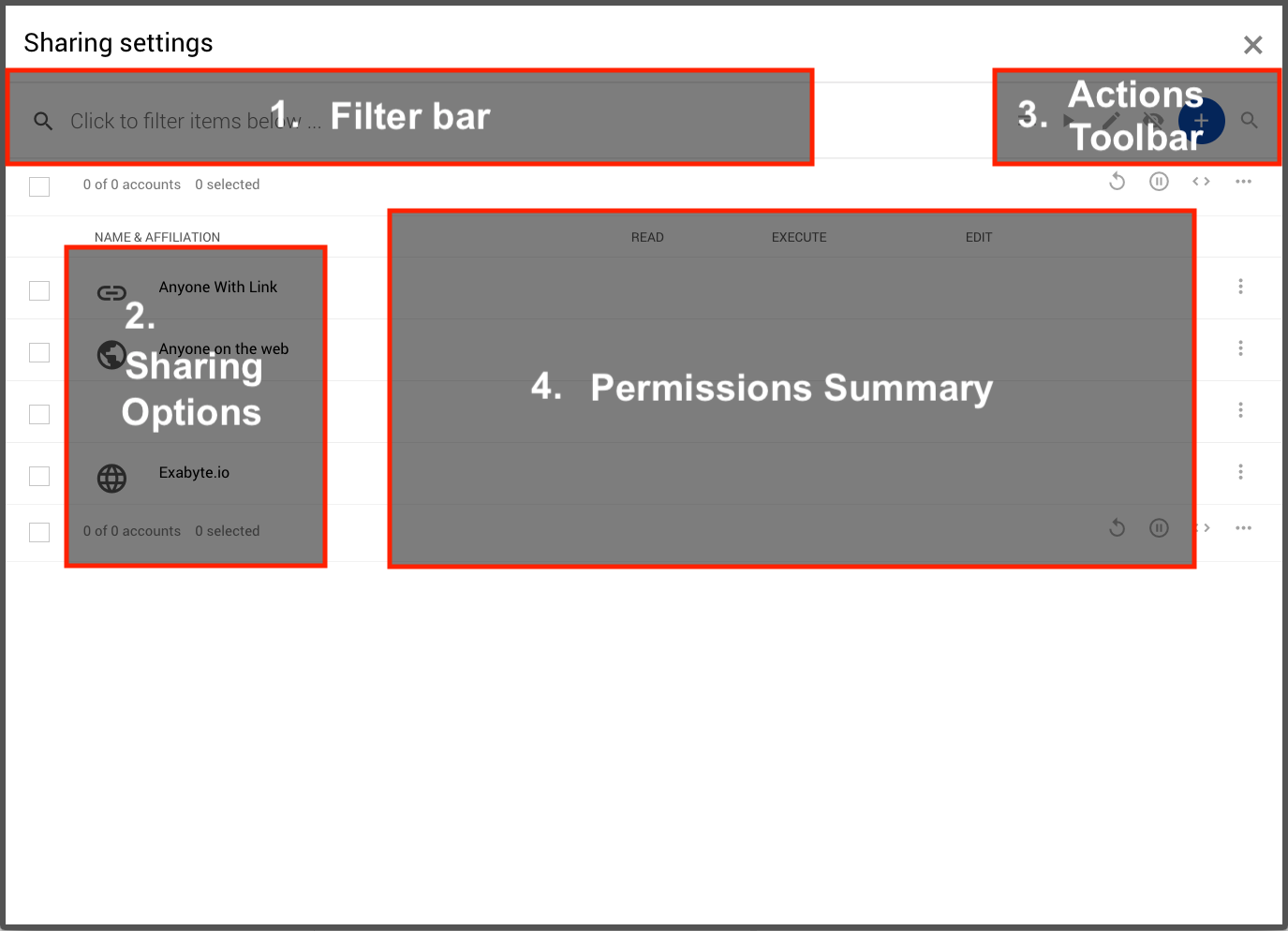 Sharing Settings Sharing Settings