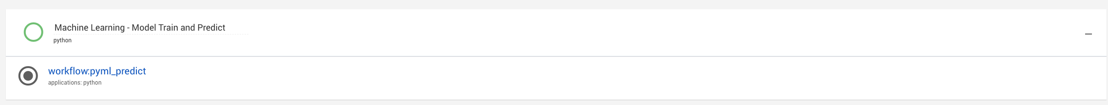 Workflow generated via ML Workflow