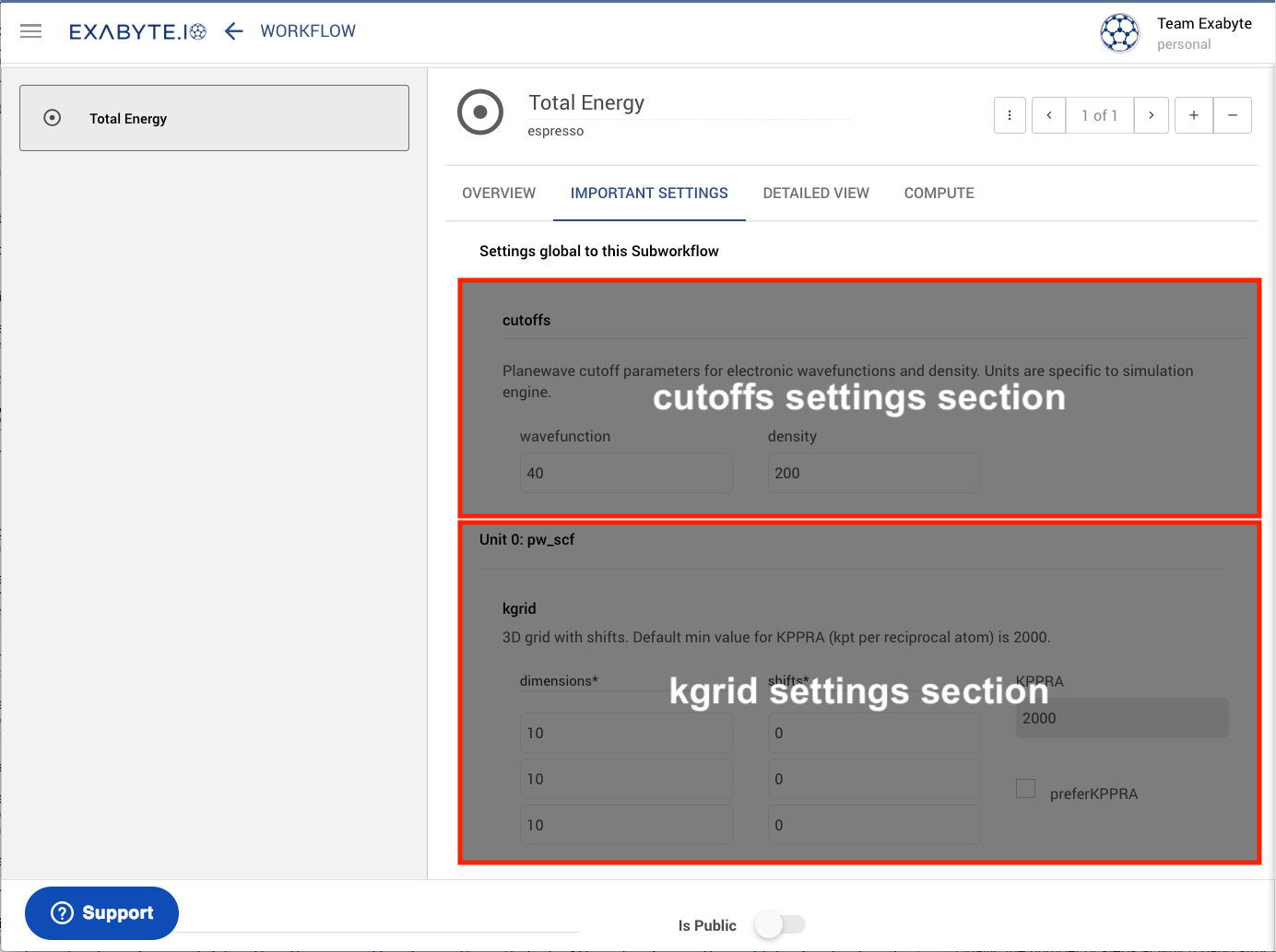 Important Settings Important Settings